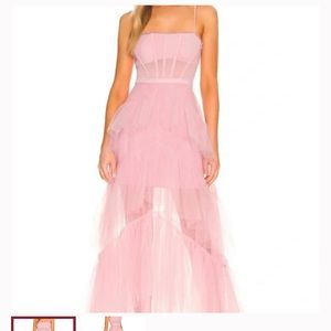 BCBG Tulle Corset Dress Pink
